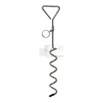 Piquet chien en chrome longueur 40 cm